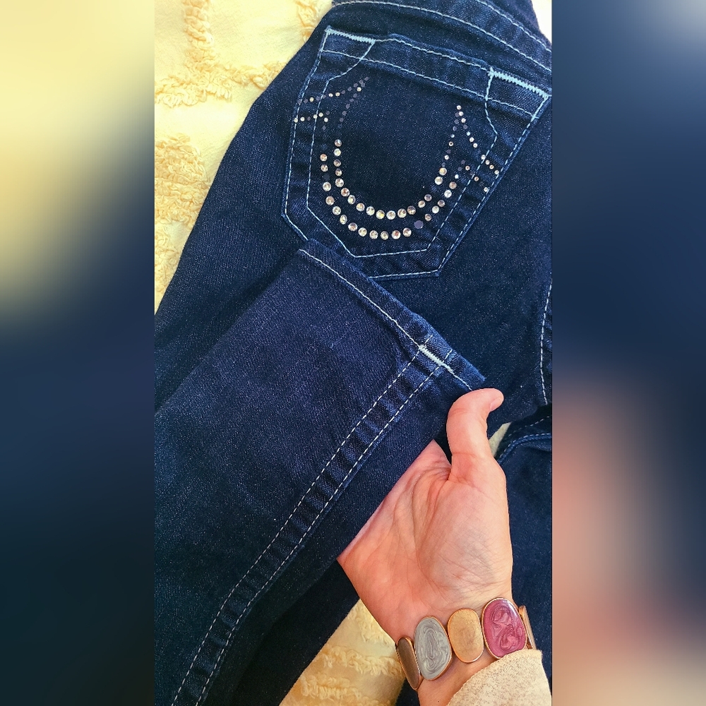 True Religion Indigo Low Rise Skinny Jeans 25 - Picture 4 of 5